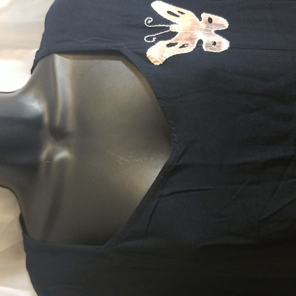 Unique Cozy Black Maxi Dress with Butterfly Accents - Picture 5 of 7
